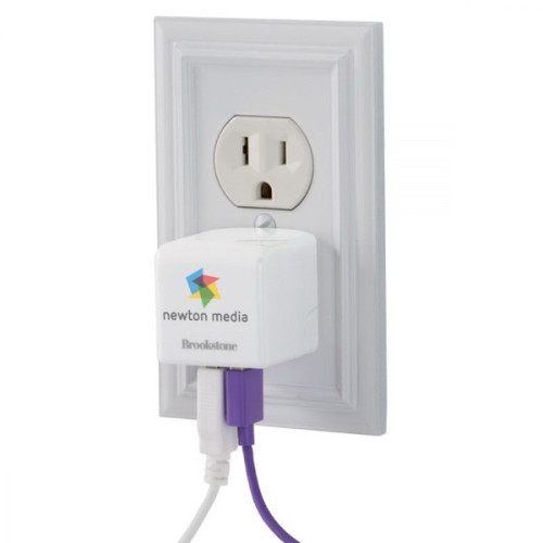 Brookstone(R) 3.4A Travel USB Charger